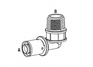 КОЛЯНО АДАПТОР ПРЕС М 26X3/4" PPSU VALSIR ИТАЛИЯ