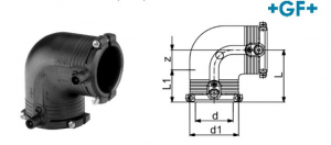 КОЛЯНО 90 ГР. PE100 SDR11 ЕЛЕКТРОЗАВАРКА Ф.32 (ВОДА/ГАЗ)