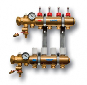 МОДУЛЕН КОЛЕКТОР МЕСИНГ ЗА ПОДОВО VALSIR 4 ИЗВОДА, ДЕБИТОМЕРИ,КР.ЕЛЕМЕНТИ,ТЕРМОМЕТРИ 1 1/4"X3/4"