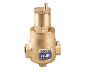 ДЕАЕРАТОР CALEFFI DISCAL МЕСИНГ 1" С ДРЕНАЖ